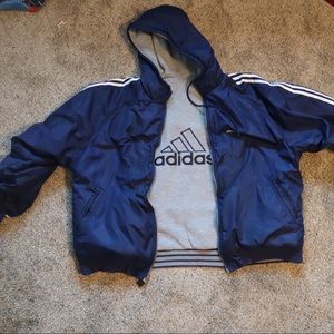 Blue adidas windbreaker